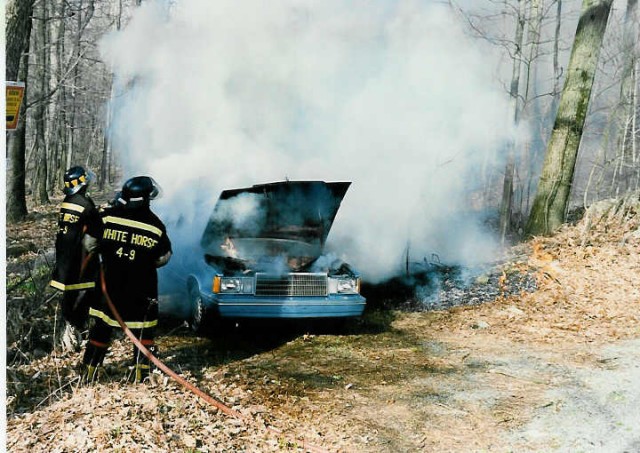 Car Fire on Gault Road... 3/28/91